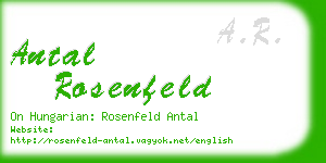 antal rosenfeld business card